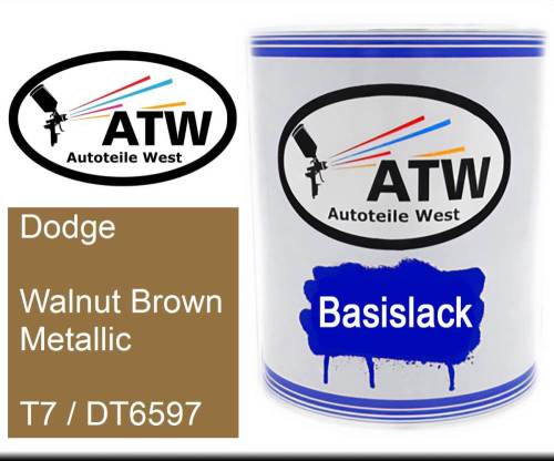 Dodge, Walnut Brown Metallic, T7 / DT6597: 1L Lackdose, von ATW Autoteile West.